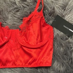 Fashion Nova Satin Corset Top